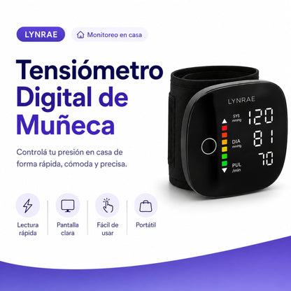 Lynrae HeartGuard B1 - Tensiómetro Digital de Brazo Recargable