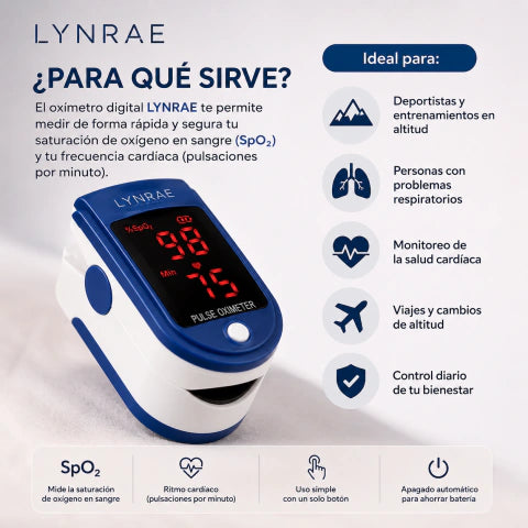 Lynrae PulseCheck LK87 - Oxímetro Digital de Dedo